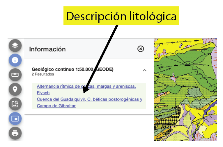 Información litológica